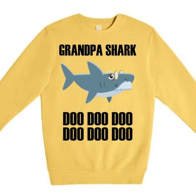 Funny Doo Grandpa Shark Premium Crewneck Sweatshirt