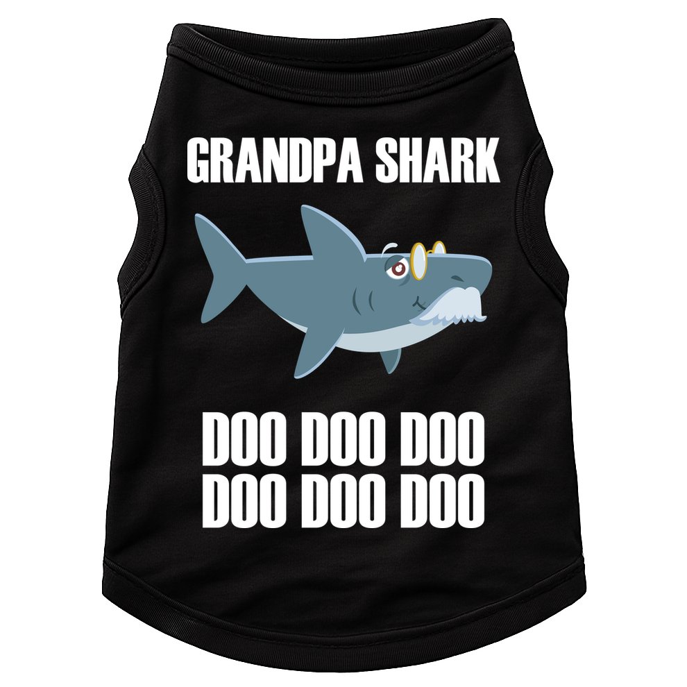 Funny Doo Grandpa Shark Doggie Tank