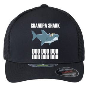 Funny Doo Grandpa Shark Flexfit Unipanel Trucker Cap