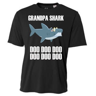 Funny Doo Grandpa Shark Cooling Performance Crew T-Shirt