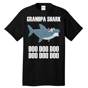 Funny Doo Grandpa Shark Tall T-Shirt