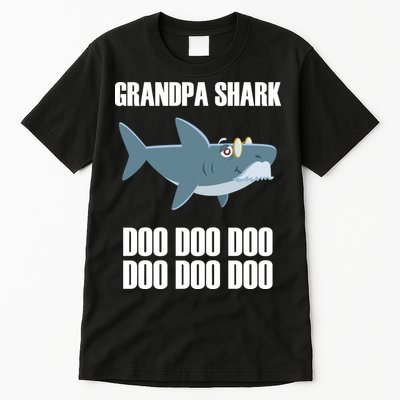 Funny Doo Grandpa Shark Tall T-Shirt