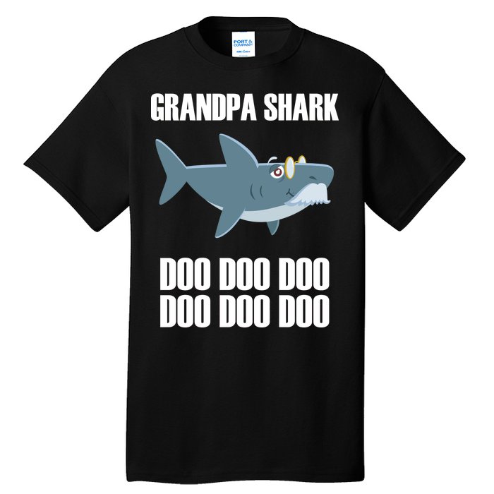 Funny Doo Grandpa Shark Tall T-Shirt