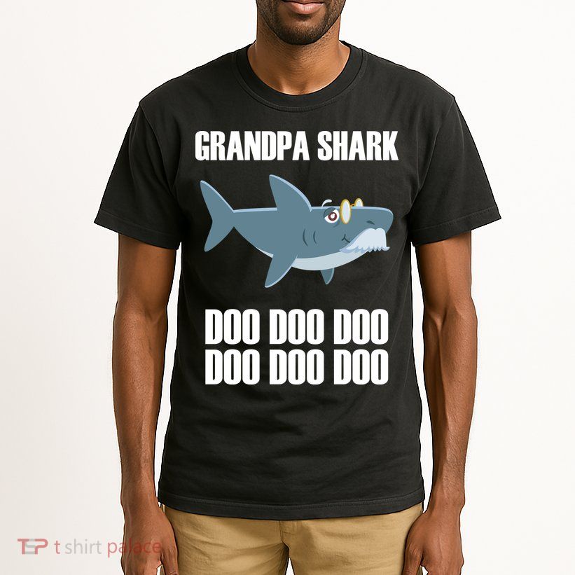 Funny Doo Grandpa Shark Tall T-Shirt