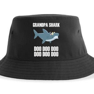 Funny Doo Grandpa Shark Sustainable Bucket Hat