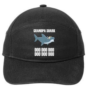 Funny Doo Grandpa Shark 7-Panel Snapback Hat