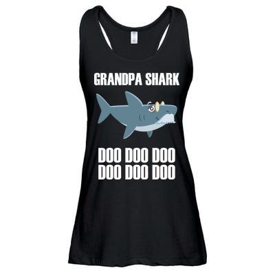 Funny Doo Grandpa Shark Ladies Essential Flowy Tank