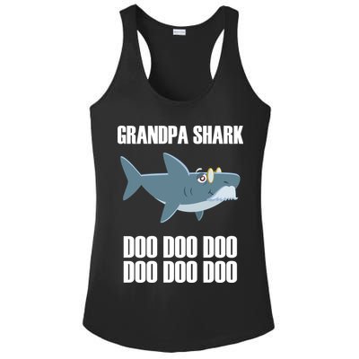 Funny Doo Grandpa Shark Ladies PosiCharge Competitor Racerback Tank