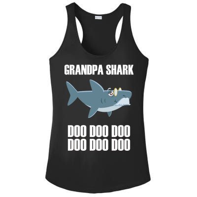 Funny Doo Grandpa Shark Ladies PosiCharge Competitor Racerback Tank