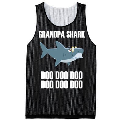 Funny Doo Grandpa Shark Mesh Reversible Basketball Jersey Tank