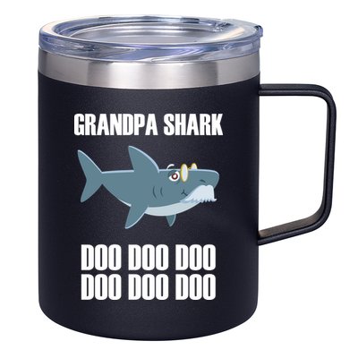 Funny Doo Grandpa Shark 12oz Stainless Steel Coffee Mug