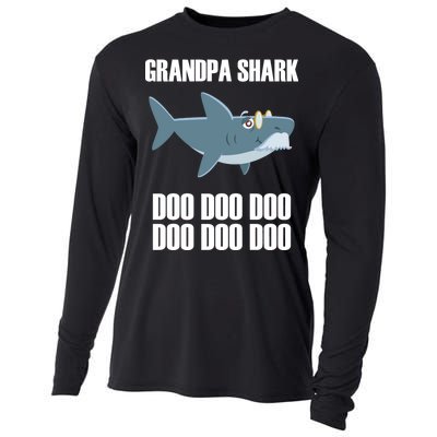 Funny Doo Grandpa Shark Cooling Performance Long Sleeve Crew