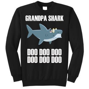 Funny Doo Grandpa Shark Tall Sweatshirt