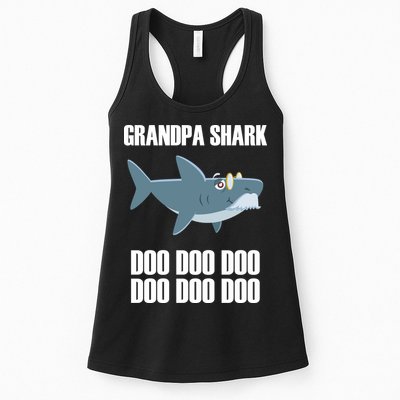 Funny Doo Grandpa Shark Womens Tank Top