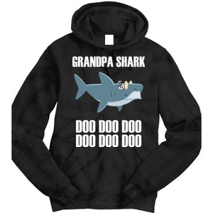 Funny Doo Grandpa Shark Tie Dye Hoodie