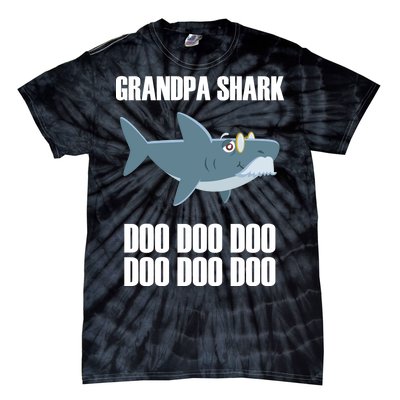 Funny Doo Grandpa Shark Tie-Dye T-Shirt