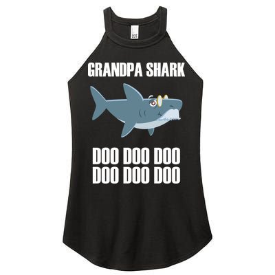 Funny Doo Grandpa Shark Women's Perfect Tri Rocker Tank