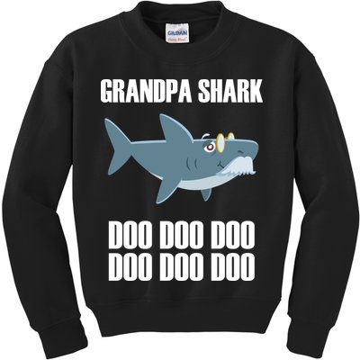 Funny Doo Grandpa Shark Kids Sweatshirt