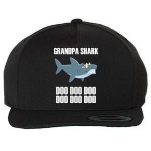 Funny Doo Grandpa Shark Wool Snapback Cap