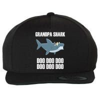 Funny Doo Grandpa Shark Wool Snapback Cap