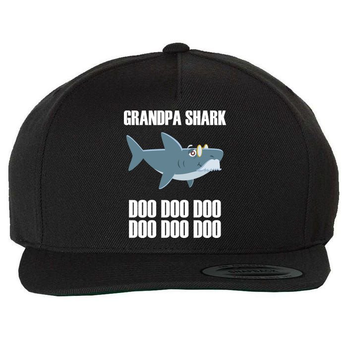 Funny Doo Grandpa Shark Wool Snapback Cap