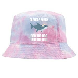 Funny Doo Grandpa Shark Tie-Dyed Bucket Hat