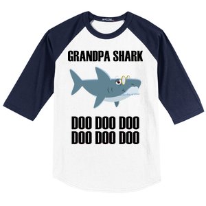 Funny Doo Grandpa Shark Baseball Sleeve Shirt