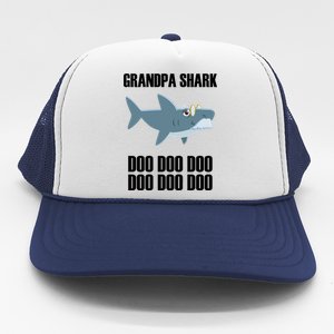 Funny Doo Grandpa Shark Trucker Hat