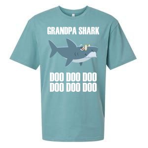 Funny Doo Grandpa Shark Sueded Cloud Jersey T-Shirt