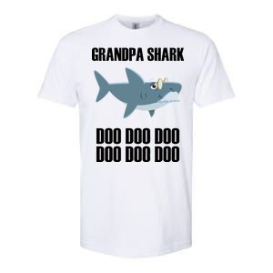 Funny Doo Grandpa Shark Softstyle CVC T-Shirt