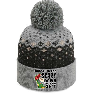 Funny Down Syndrome Awareness Dinosaurs The Baniff Cuffed Pom Beanie