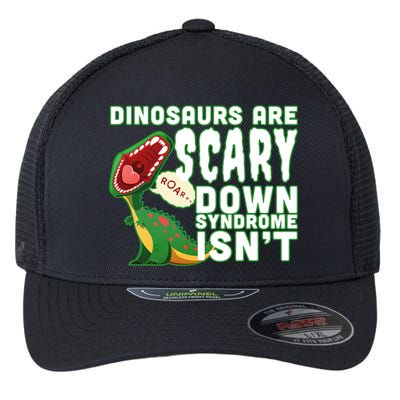 Funny Down Syndrome Awareness Dinosaurs Flexfit Unipanel Trucker Cap