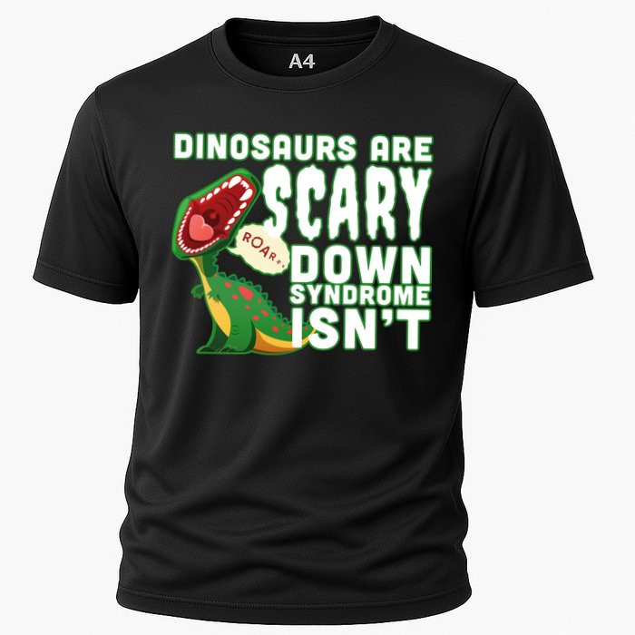 Funny Down Syndrome Awareness Dinosaurs Cooling Performance Crew T-Shirt