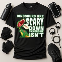 Funny Down Syndrome Awareness Dinosaurs Cooling Performance Crew T-Shirt