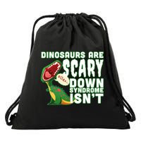 Funny Down Syndrome Awareness Dinosaurs Drawstring Bag