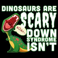 Funny Down Syndrome Awareness Dinosaurs Drawstring Bag