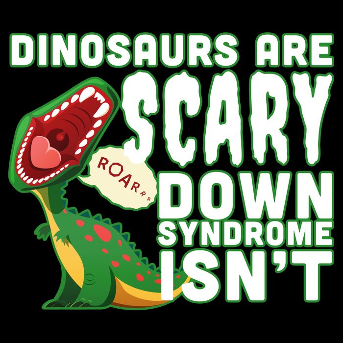 Funny Down Syndrome Awareness Dinosaurs Drawstring Bag