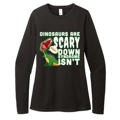 Funny Down Syndrome Awareness Dinosaurs Womens CVC Long Sleeve Shirt