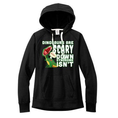 Funny Down Syndrome Awareness Dinosaurs Women's Fleece Hoodie