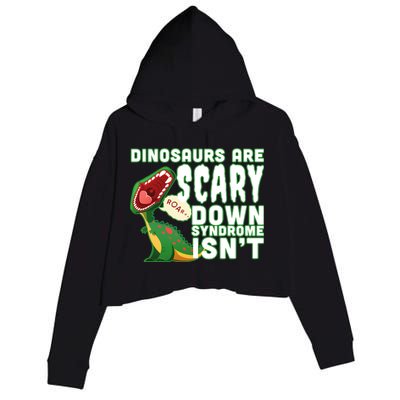 Funny Down Syndrome Awareness Dinosaurs Crop Fleece Hoodie