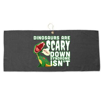 Funny Down Syndrome Awareness Dinosaurs Large Microfiber Waffle Golf Towel