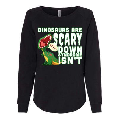 Funny Down Syndrome Awareness Dinosaurs Womens California Wash Sweatshirt