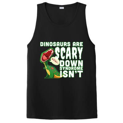 Funny Down Syndrome Awareness Dinosaurs PosiCharge Competitor Tank