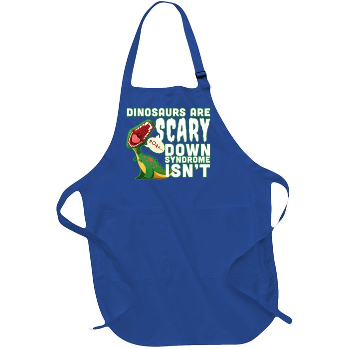 Funny Down Syndrome Awareness Dinosaurs Full-Length Apron With Pockets