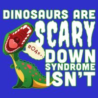 Funny Down Syndrome Awareness Dinosaurs Button