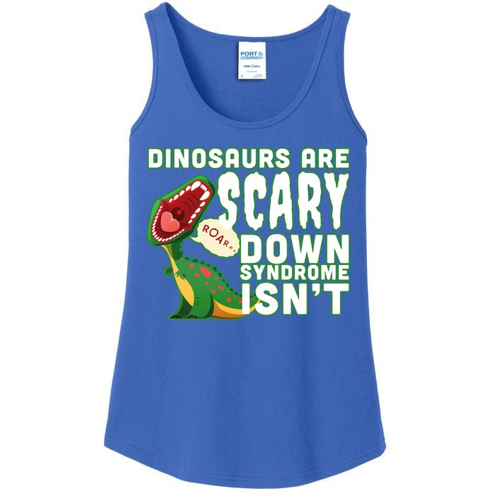 Funny Down Syndrome Awareness Dinosaurs Ladies Essential Tank