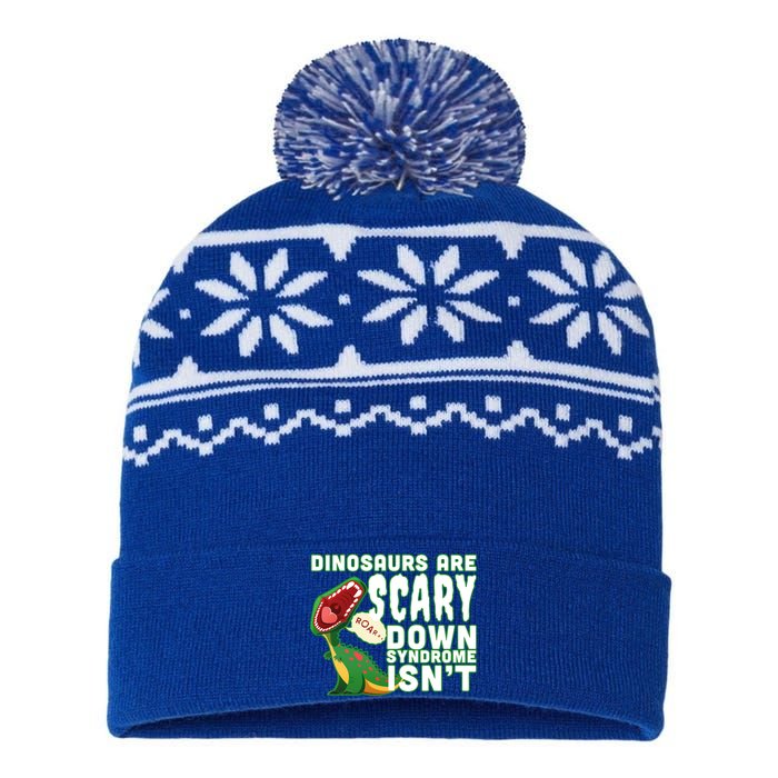 Funny Down Syndrome Awareness Dinosaurs USA-Made Snowflake Beanie