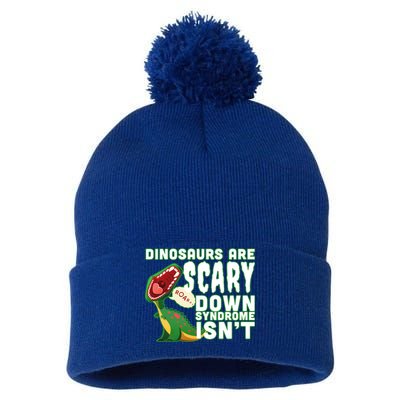 Funny Down Syndrome Awareness Dinosaurs Pom Pom 12in Knit Beanie