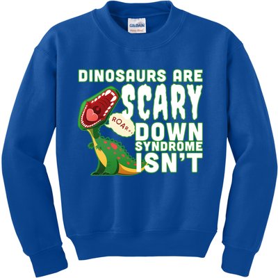 Funny Down Syndrome Awareness Dinosaurs Kids Sweatshirt