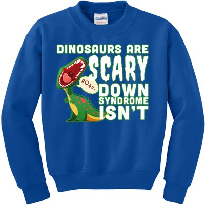 Funny Down Syndrome Awareness Dinosaurs Kids Sweatshirt